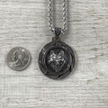 Circle Wolf Stainless Steel Necklace