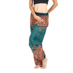 Teal and Orange Mandala Harem Pants
