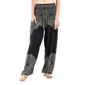 Black Floral Mandala Harem Pants
