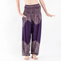 Purple Floral Mandala Harem Pants