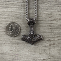 Thor's Hammer w/Gold Stainless Steel Necklace