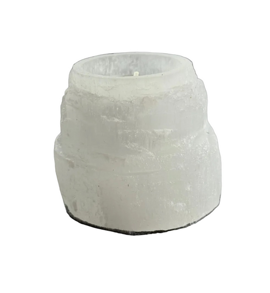 Selenite Tealight Candle Holder