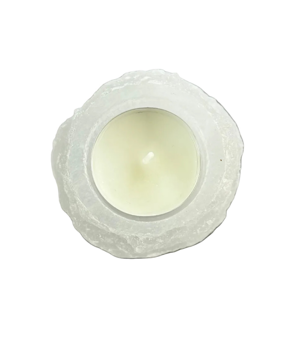 Selenite Tealight Candle Holder