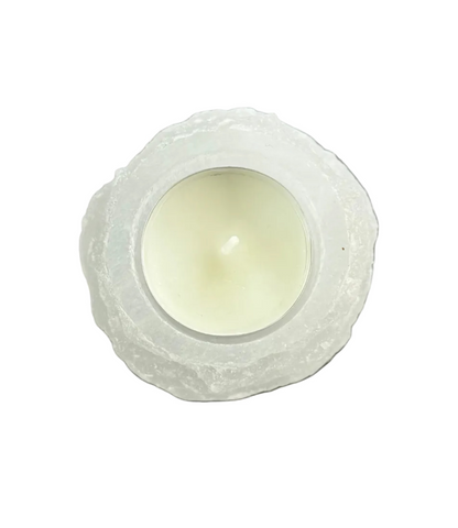 Selenite Tealight Candle Holder