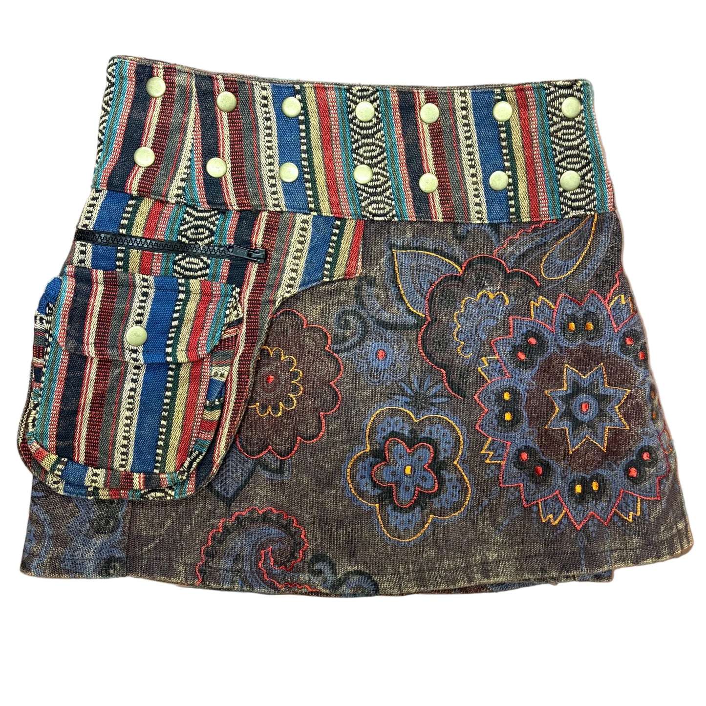Wrap Mini Skirt with Pocket