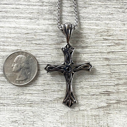 Celtic Cross Stainless Steel Necklace