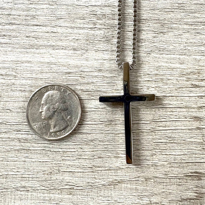 Simple Cross Stainless Steel Necklace