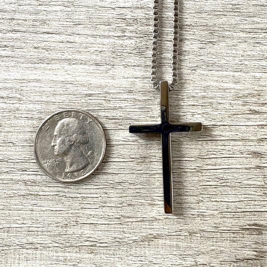 Simple Cross Stainless Steel Necklace