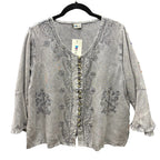 3/4 Length Sleeve Button-up Top
