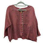 3/4 Length Sleeve Button-up Top