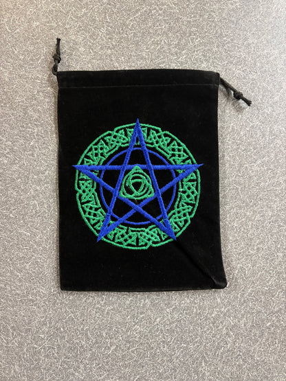 Velvet Embroidered 5" x 7" Pouch