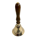 5.5" Brass Bell with Wooden Handle