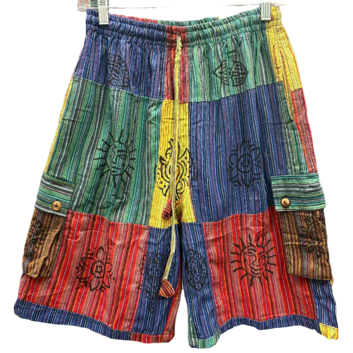 Striped Patchwork Shorts