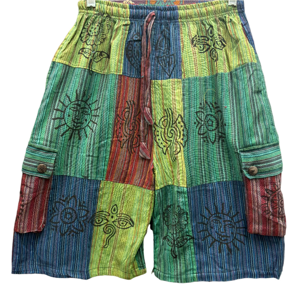 Striped Patchwork Shorts
