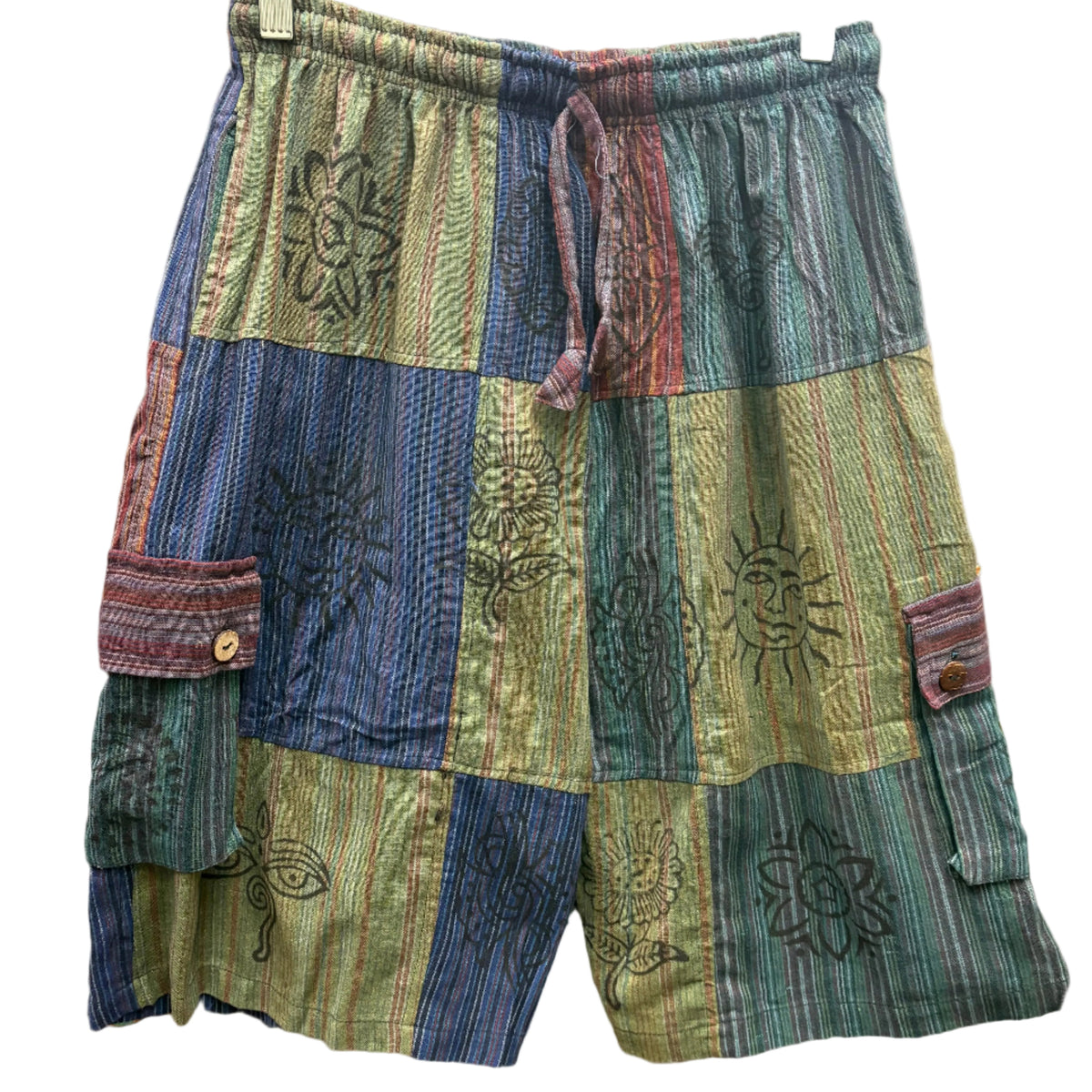 Striped Patchwork Shorts