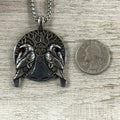 Celtic 2 Raven Stainless Steel Necklace