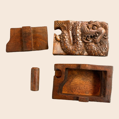 Wooden Dragon Puzzle Box
