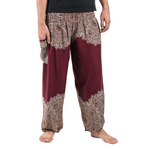 Maroon Floral Mandala Harem Pants