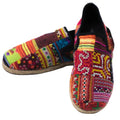 Hmong Patchwork Embroidered Slip On Shoes