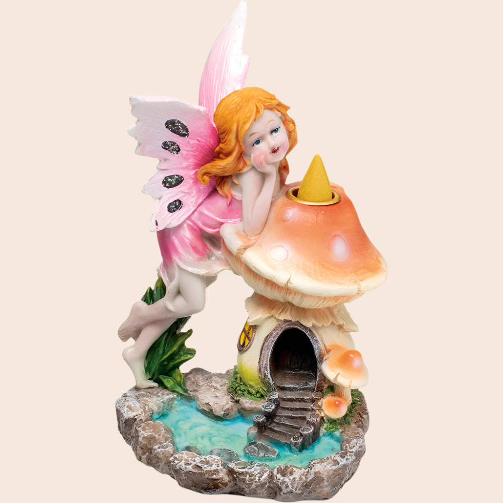 Fairy with Mushroom Backflow Burner
