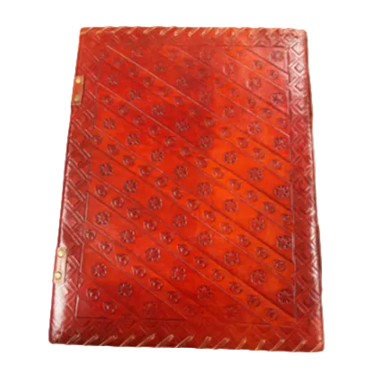 10"x13" Leather and Lapis Lazuli Stones Journal