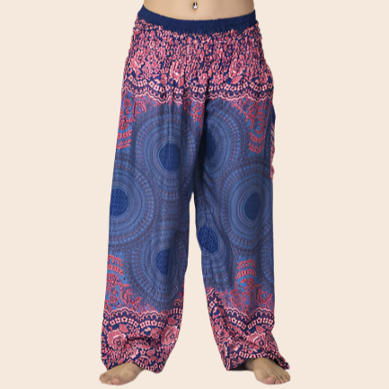 Pink and Blue Mandala Harem Pants