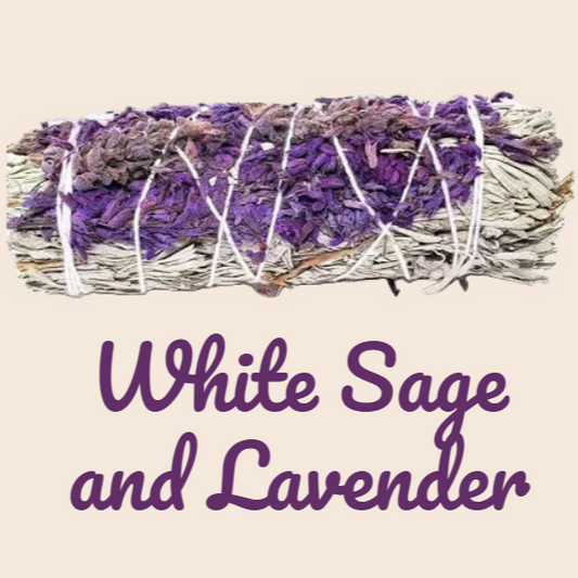 Lavender and White Sage 3" Smudge Stick