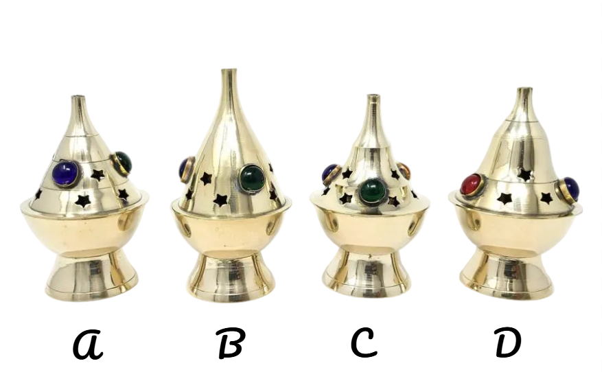 Beaded Brass Cone Burners