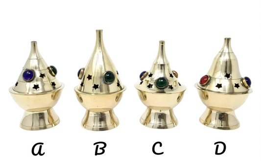 Beaded Brass Cone Burners