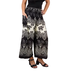 Rayon Elephant Striped Palazzo Pants