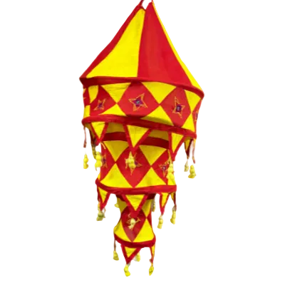 Yellow and Red Diwali Lantern