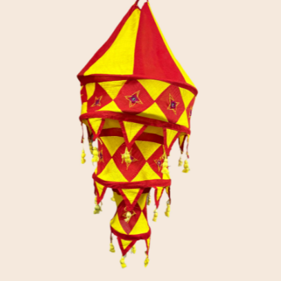 Yellow and Red Diwali Lantern