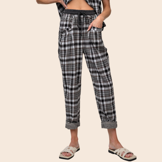 Plaid Print Lounge Pants