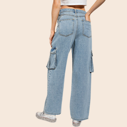 Denim Cargo Pants