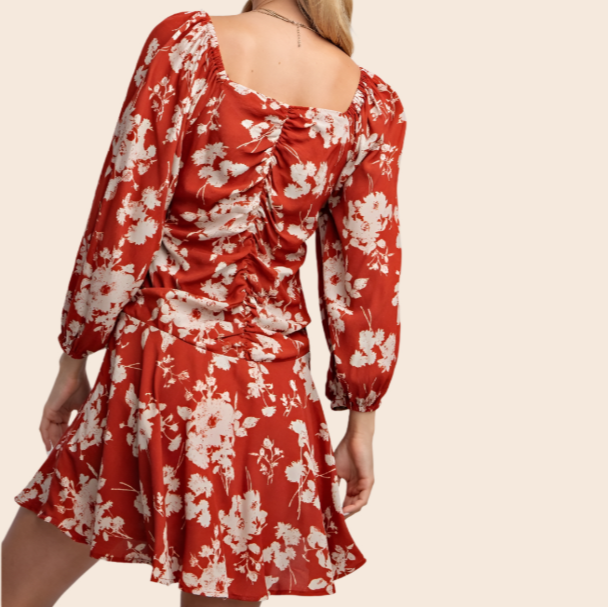 Floral Printed Fitted Dress