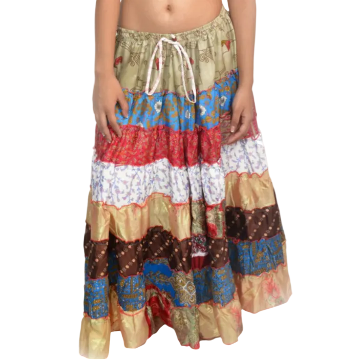 7-Layer Frill Maxi Skirt