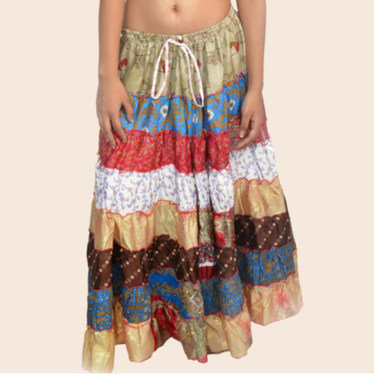 7-Layer Frill Maxi Skirt