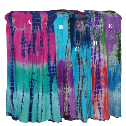 Adjustable Length Tie Dye Skirt