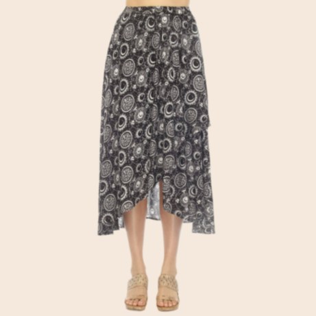 Celestial Flowy Circle Skirt