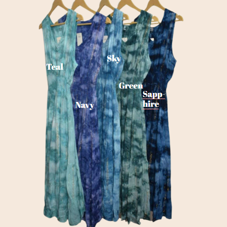 Lurex Fit and Flare Tie-Dye Dress