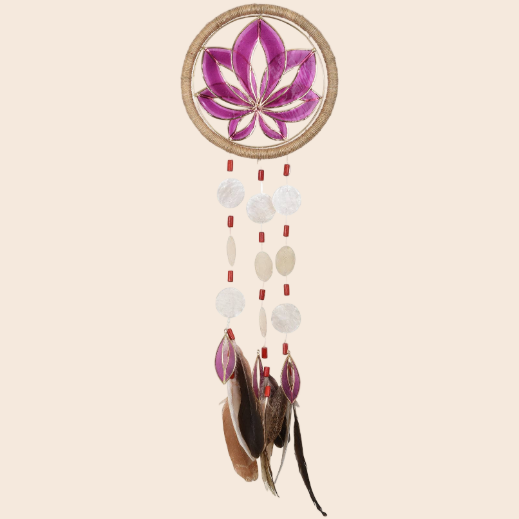 Capiz Dreamcatcher Chime - Lotus Large