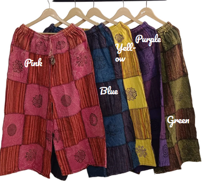 Nepali Patchwork Palazzo Pants