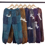 Patchwork Geometric Print Harem Pants