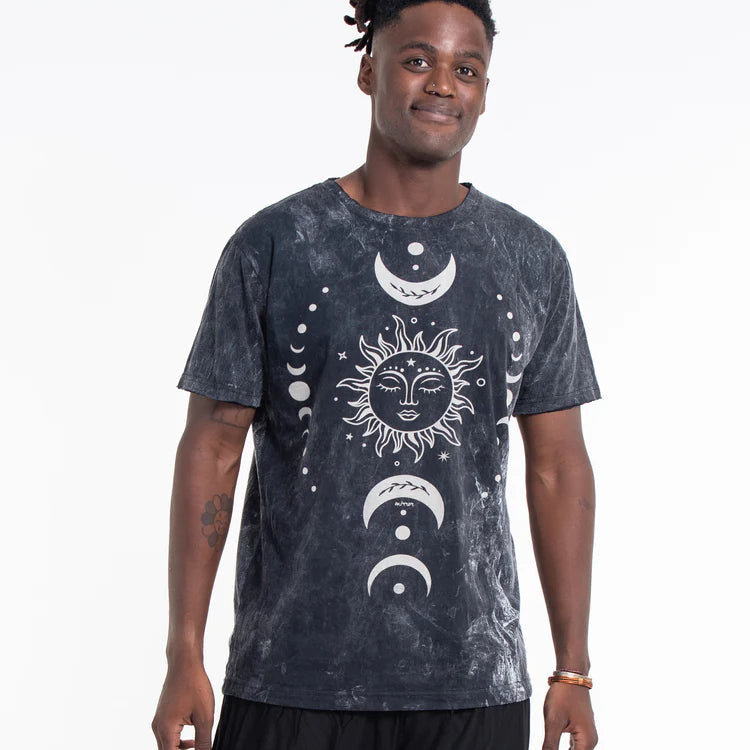 Stonewash Sun and Moon T-Shirt