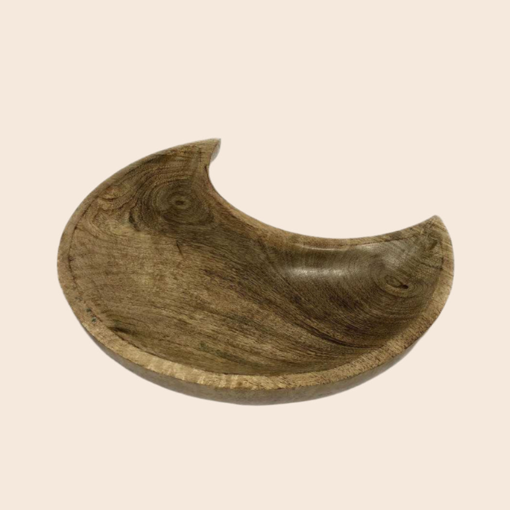 Wooden Crescent Moon Bowl