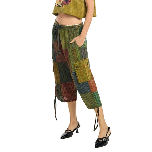 Capri Patchwork Pants