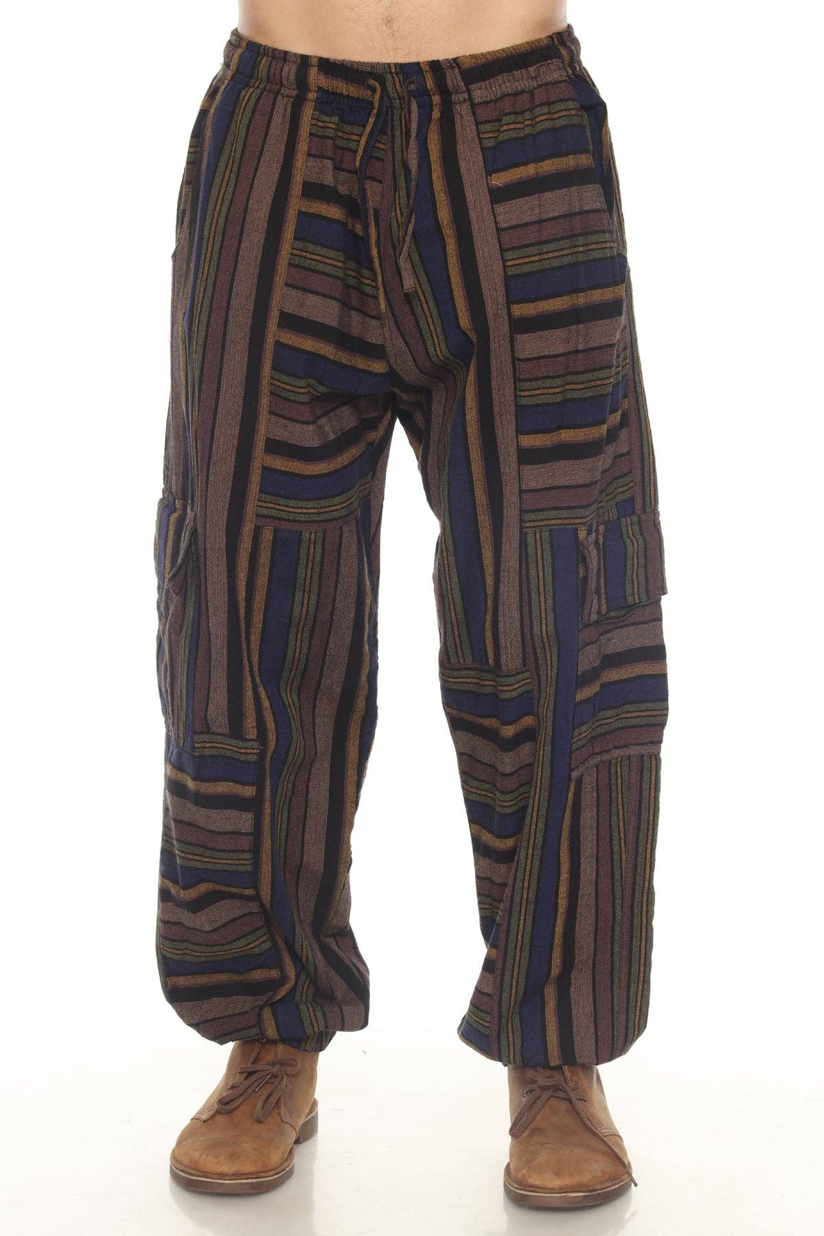 Mens Patchwork Strip Jogger