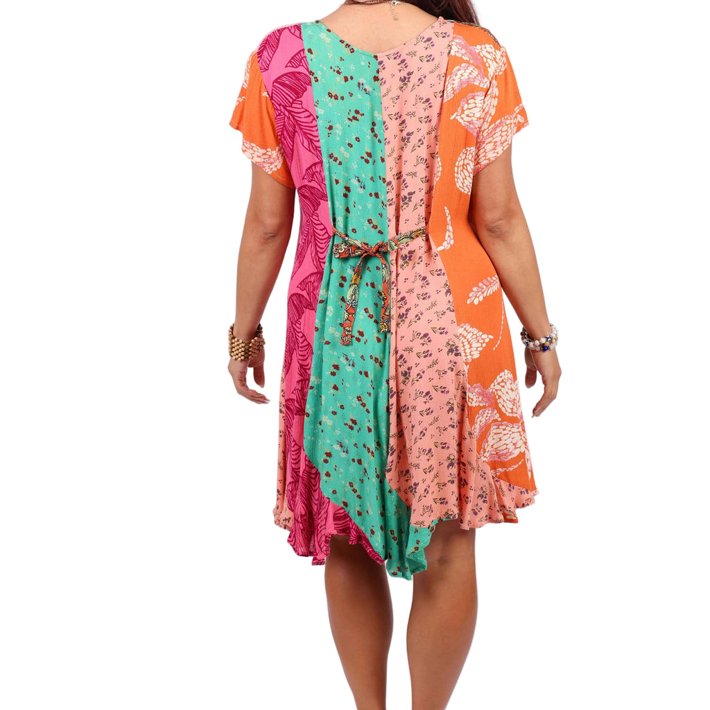 Wildflower Patchwork Short Summer Dress