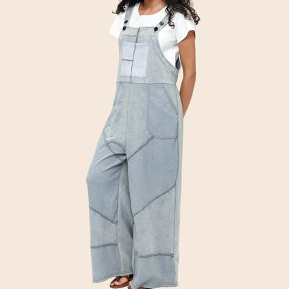 Overall Patchwork Waffle Knit