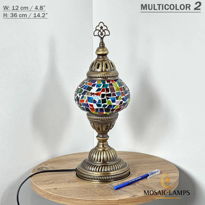 Turkish Mosaic Globe Table Lamp